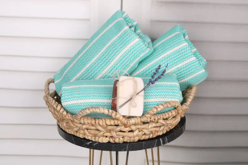Fouta towel, Custom Beach Towel, Housewarming Gift, Customized Turkish Towel, 70x40 Cotton Striped Towel, Wedding Anniversary Gift, Home Gift - 4