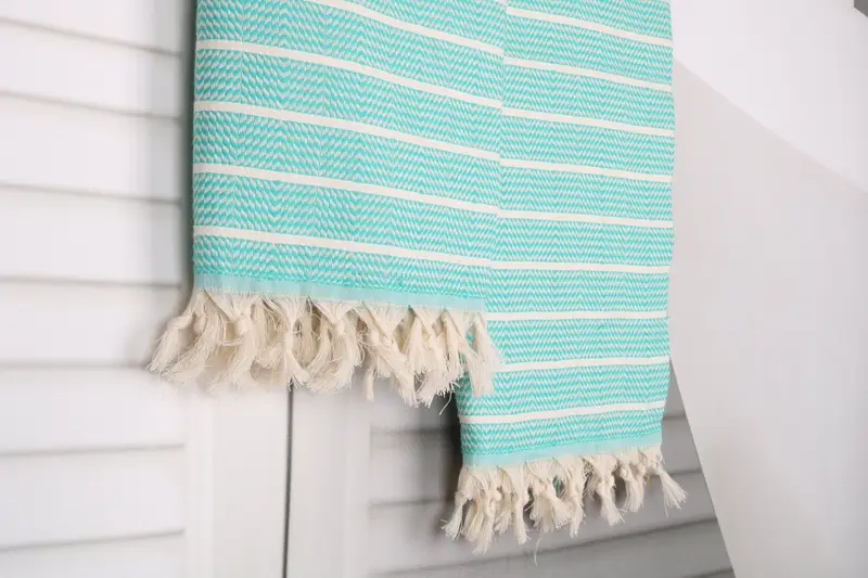 Fouta towel, Custom Beach Towel, Housewarming Gift, Customized Turkish Towel, 70x40 Cotton Striped Towel, Wedding Anniversary Gift, Home Gift - 8