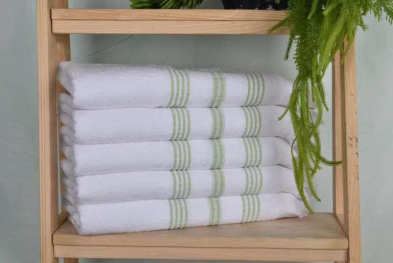 Bathroom Hand Towel, Turkish Towel Hand Towel, 40x18 Cotton Striped Terry Towel, Monogram Hand Towel, Kitchen Towel, Travel Towel, Gift For The Home - 1