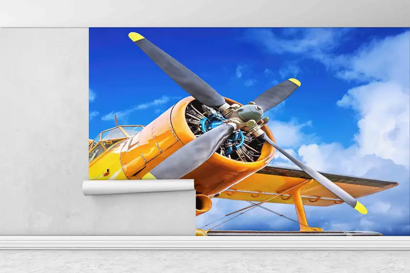 Historical Aircraft Paper Craft, Propeller of an Historical Aircraft Mural, Aircraft Wall Print, Modern Wall Art, Accent Wall,Plane Wall Art - 9