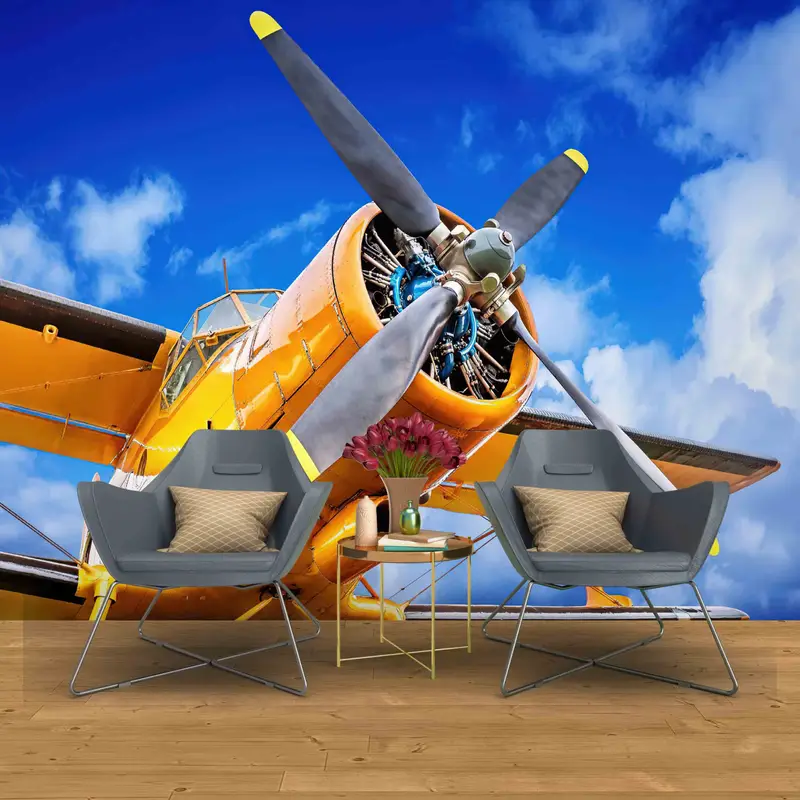 Historical Aircraft Paper Craft, Propeller of an Historical Aircraft Mural, Aircraft Wall Print, Modern Wall Art, Accent Wall,Plane Wall Art - 6