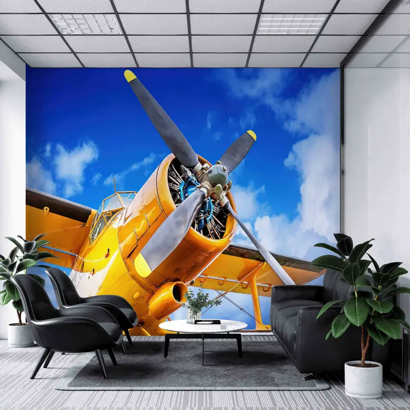 Historical Aircraft Paper Craft, Propeller of an Historical Aircraft Mural, Aircraft Wall Print, Modern Wall Art, Accent Wall,Plane Wall Art - 5