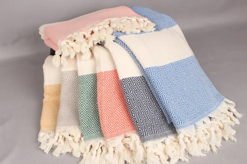 Personalized Turkish Cotton Bath Towel Beige, 40x71 Inches