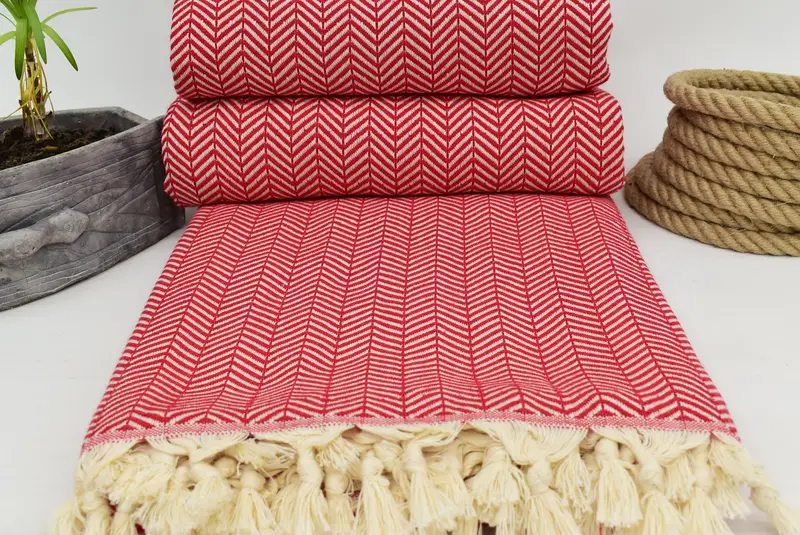 Home Decor Gifts, Bedspread, Personalized Home Gift Wedding, Turkish Blanket, Aesthetic Blanket, Personalized Gifts, 92x76 Cotton Chevron Towel - 7