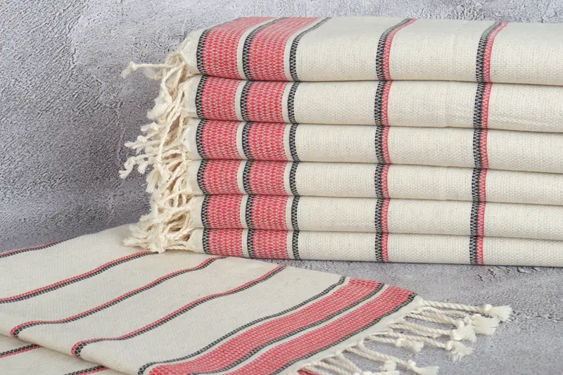 Toallas de pedido a granel, toallas de bordado, toalla de cocina de monograma, regalo de dama de honor, regalos de Navidad, regalo de boda, toallas de rayas de lino 40x20, toallas de baño - 2