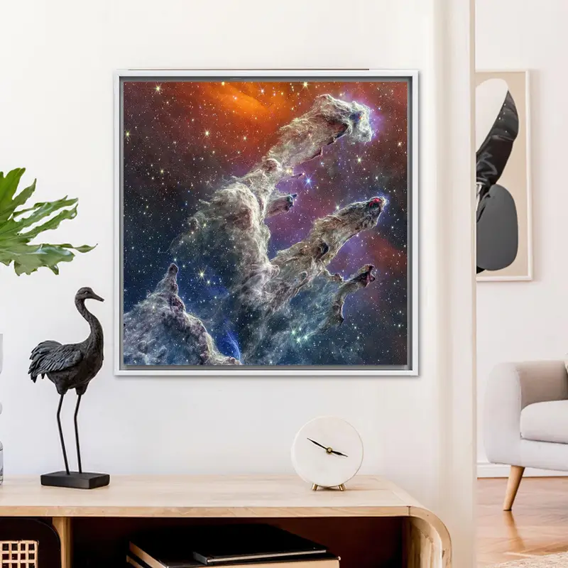 Galactic Canvas: Pillars of Creation Starry Sky Print