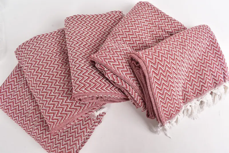 76x64 Cotton Zig zag Towel, Bachelorette Gifts, Christmas Tablecloth, Bachelorette Party Favors, Woven Throw Blanket, Personalized Gift For Him - 3