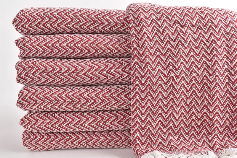 76x64 Cotton Zig zag Towel, Bachelorette Gifts, Christmas Tablecloth, Bachelorette Party Favors, Woven Throw Blanket, Personalized Gift For Him - 2