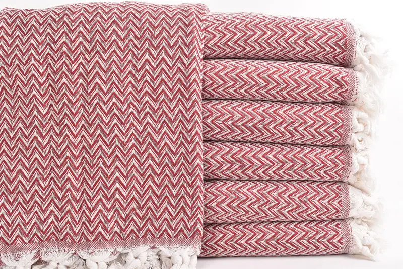 76x64 Cotton Zig zag Towel, Bachelorette Gifts, Christmas Tablecloth, Bachelorette Party Favors, Woven Throw Blanket, Personalized Gift For Him - 1