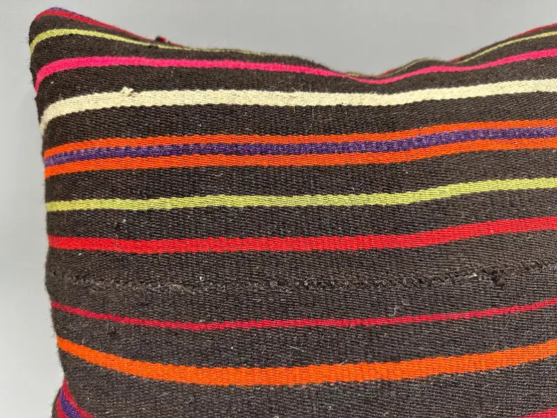 Vintage Pillow, Authentic Cushion Case, Handmade Kilim Cushion, Cushion Cover, Home Decor Pillow, Aztec Pillow Case, 20x20 Pink Pillow Sham - 5