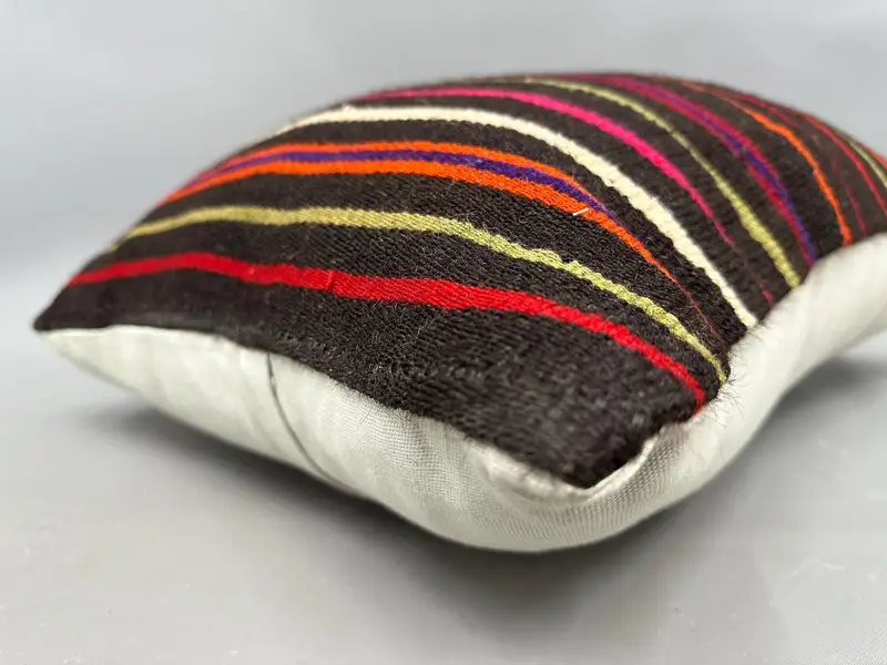 Vintage Pillow, Authentic Cushion Case, Handmade Kilim Cushion, Cushion Cover, Home Decor Pillow, Aztec Pillow Case, 20x20 Pink Pillow Sham - 6