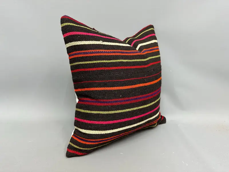 Vintage Pillow, Authentic Cushion Case, Handmade Kilim Cushion, Cushion Cover, Home Decor Pillow, Aztec Pillow Case, 20x20 Pink Pillow Sham - 2