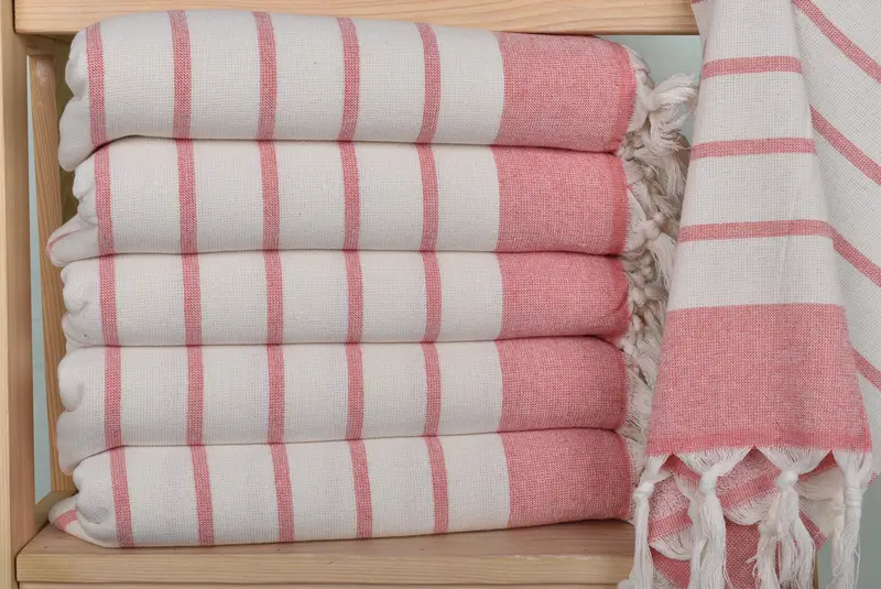 Personalized Gift, Guest Towel, 36x18 Cotton Striped Towel, Organic Towel, Memorial Gift, Xmas Gifts, Bathroom Towels, Monogrammed Hand Towel - 2