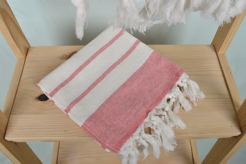 Personalized Gift, Guest Towel, 36x18 Cotton Striped Towel, Organic Towel, Memorial Gift, Xmas Gifts, Bathroom Towels, Monogrammed Hand Towel - 5