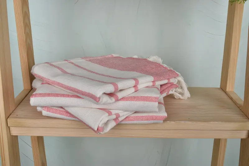 Personalized Gift, Guest Towel, 36x18 Cotton Striped Towel, Organic Towel, Memorial Gift, Xmas Gifts, Bathroom Towels, Monogrammed Hand Towel - 7