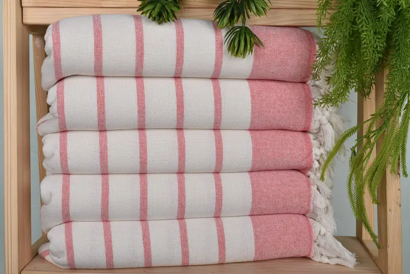 Personalized Gift, Guest Towel, 36x18 Cotton Striped Towel, Organic Towel, Memorial Gift, Xmas Gifts, Bathroom Towels, Monogrammed Hand Towel - 1