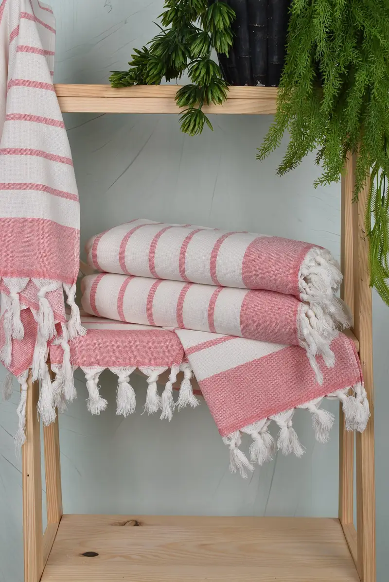 Personalized Gift, Guest Towel, 36x18 Cotton Striped Towel, Organic Towel, Memorial Gift, Xmas Gifts, Bathroom Towels, Monogrammed Hand Towel - 6