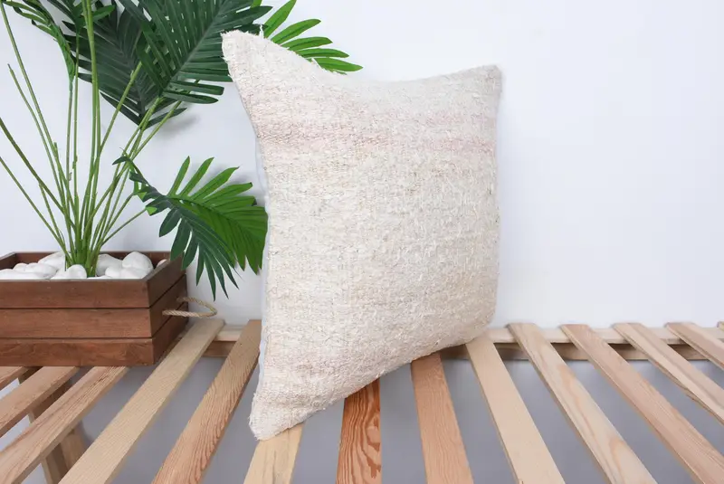 Home Decor Pillow, Aztec Pillow Case, Pillow Case, Boho Pillow Sham Cover, Turkish Pillow, Cozy Throw Cushion Case, 18x18 Beige Pillow Sham - 4