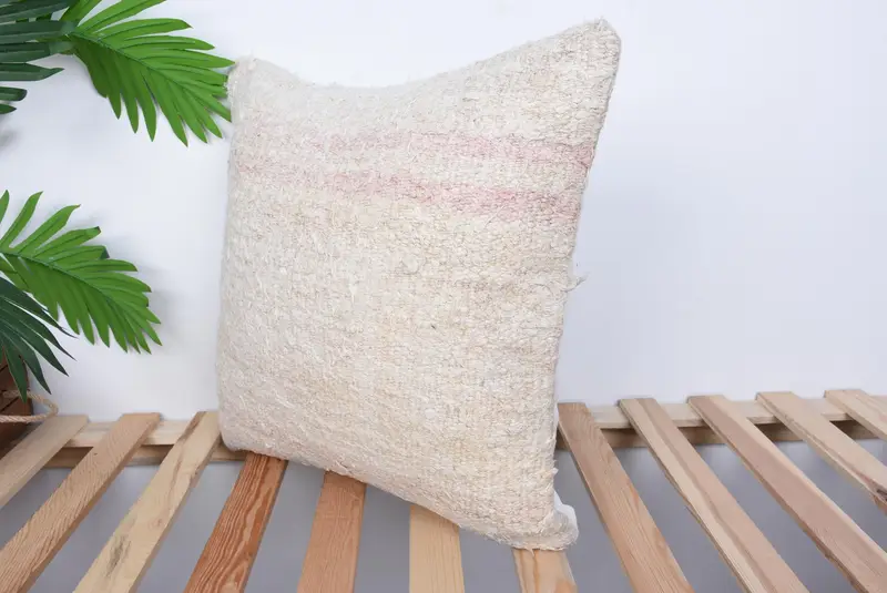 Home Decor Pillow, Aztec Pillow Case, Pillow Case, Boho Pillow Sham Cover, Turkish Pillow, Cozy Throw Cushion Case, 18x18 Beige Pillow Sham - 5