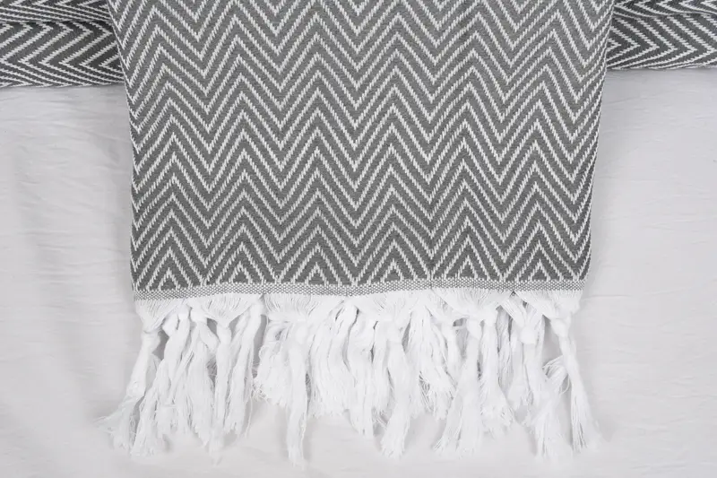 Boho Throw Blankets, Woven Blanket, First Wedding Anniversary Gift, Bachelorette Party Decorations, Custom Blanket, 96x80 Cotton Chevron Towel - 3