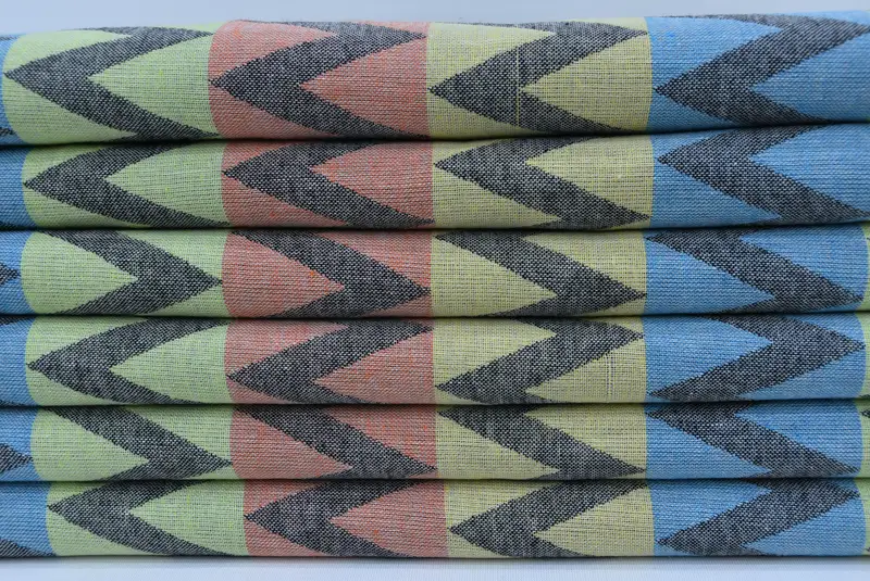 70x40 Cotton Zigzag Design Towel, Eco-friendly Turkish peshtemal towel, Gift For Him, Bachelor Party Favors, Sand-free towel, Home Decor Gifts - 3