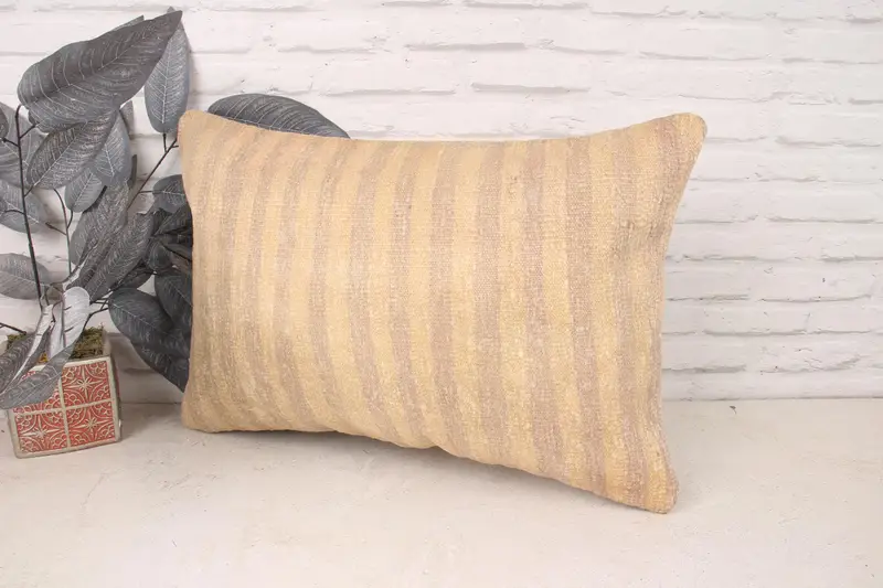 16x24 Beige Pillow, Pillow Cover, Office Chair Pillow, Turkish Pillow, Gift Pillow, Home Decor Pillow, Handwoven Pillow Cover Cushion Case - 4