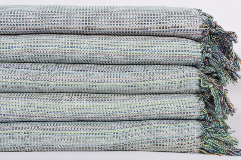 Family Gift Basket, Bridesmaid Gifts, Monogram Blanket, Woven Throw Blanket, 100x80 Cotton Waffle Towel, Turkish Tablecloth, Gift For Mom - 3