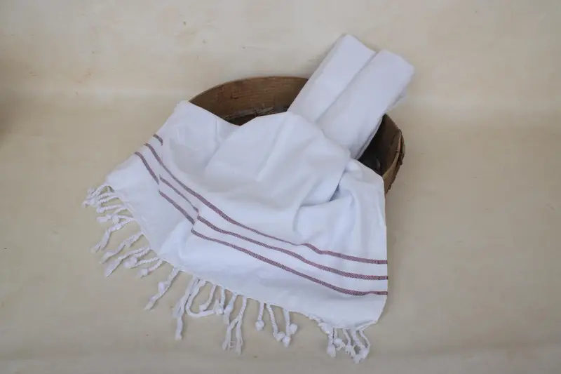 Toalla a rayas de algodón 40x24, regalo personalizado, regalo de boda de tema de playa, regalos personalizados, regalos de Navidad, toalla de mano personalizada, regalo de spa - 4