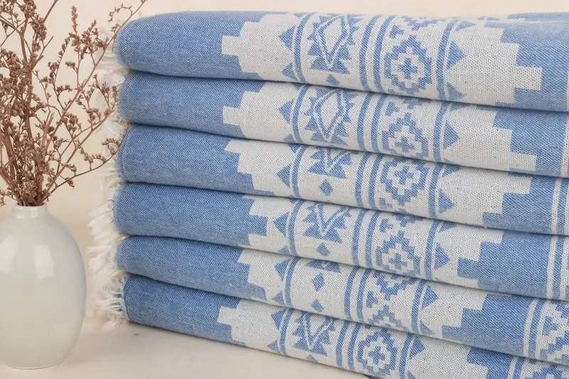 Gifts For Him, Xmas Gifts, Organic Beach Towel, Wedding Gifts Towel, Holiday Towel, 70x36 Linen Aztec Towel, Oversized Beach Towel, Best Beach Towel - 1