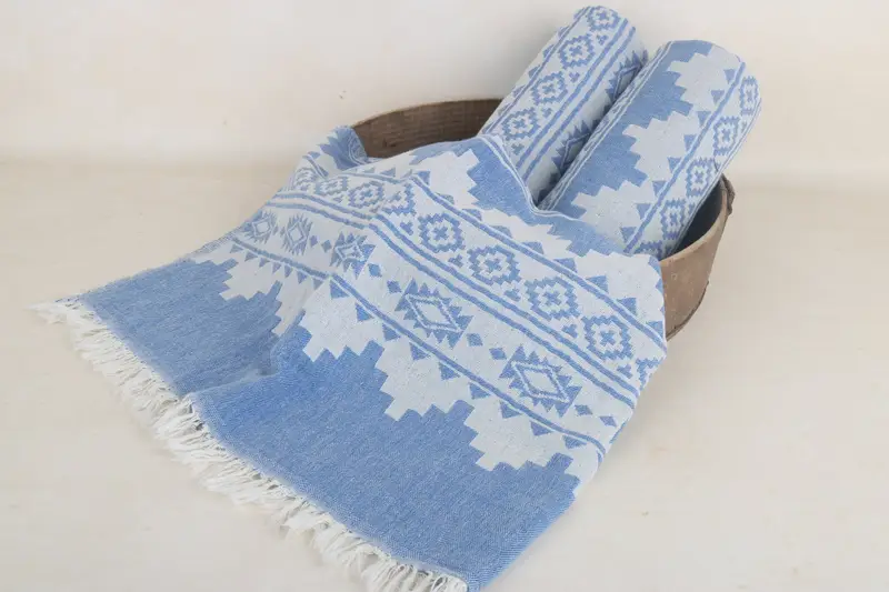 Gifts For Him, Xmas Gifts, Organic Beach Towel, Wedding Gifts Towel, Holiday Towel, 70x36 Linen Aztec Towel, Oversized Beach Towel, Best Beach Towel - 6