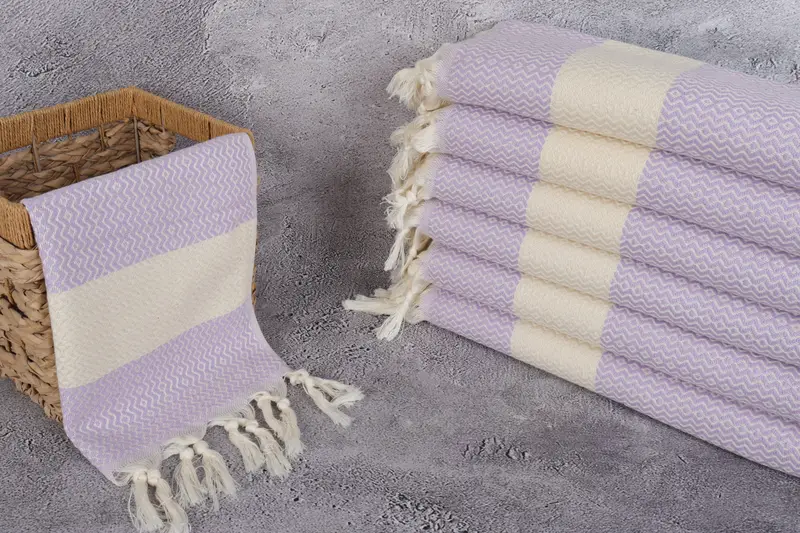 Beach Wedding Favor, Bathroom Towel, Gift For Wedding Day, Small Bath Towels, 40x18 Cotton Zigzag Towel, Personalized Gifts, Turkish Hand Towel - 3