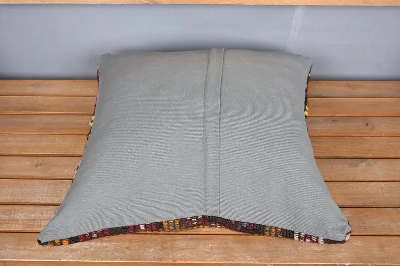 Pillow Sham, Handwoven Pillow Cover Cushion Cover, Kilim Pillow Cover, Interior Designer Pillow, Vintage Kilim Pillow, 20x20 Red Pillow Case - 5