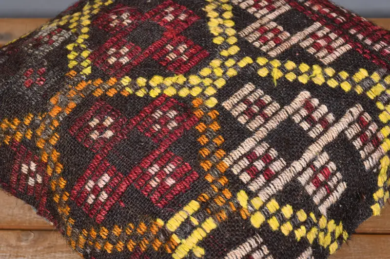Pillow Sham, Handwoven Pillow Cover Cushion Cover, Kilim Pillow Cover, Interior Designer Pillow, Vintage Kilim Pillow, 20x20 Red Pillow Case - 4