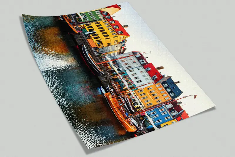 Modern Wall Paper, Paper Wall Art, Denmark Nyhavn View, Wall Paper Peel and Stick, Copenhagen Landscape Wall Painting, - 10