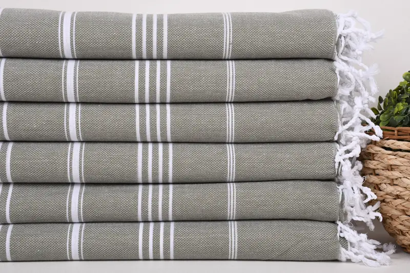 Cotton towel, Girl Trip Party Favor, Spa Gift, Hammam Towel USA, Organic Turkish towel, Bachelorette Party Gifts, 70x40 Cotton Striped Towel - 2