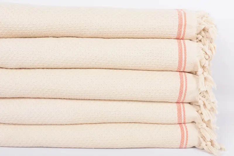94x92 Cotton Striped Towel, Turkish Bedcover, Turkish Tablecloth, Monogram Blanket, Bedspread, Bridesmaid Gifts, Merry Christmas Gifts - 3