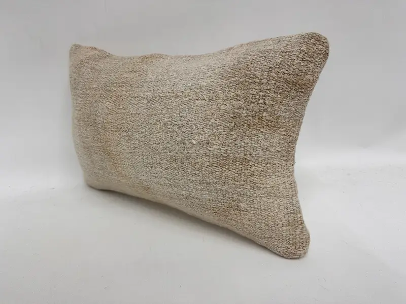 Antique Pillows, Gift Pillow, Nomadic Pillow Sham, Christmas Pillow, Cushion Cover, Handmade Kilim Cushion, 12x20 White Cushion Case - 4
