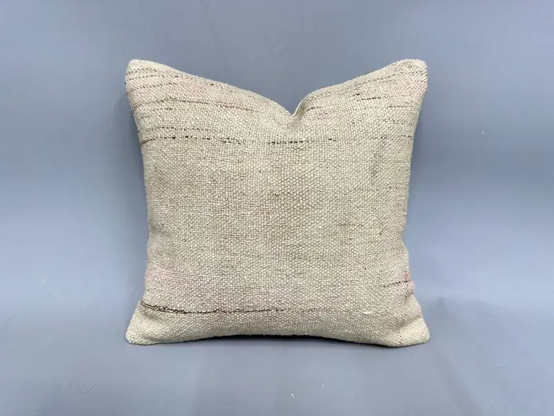 Beigefarbenes Southwestern-Wurfkissen, Vintage-gesticktes Kissen