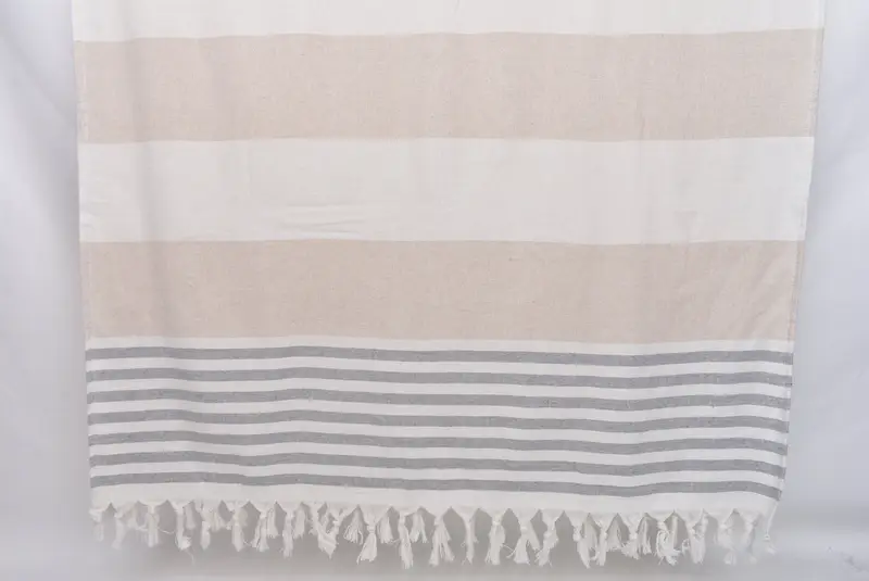 Housewarming Gift, Absorbent Turkish towel, Sand-resistant towel, Summer Towel, 68x36 Cotton Striped Terry Towel, Mother Of The Groom Gift - 8