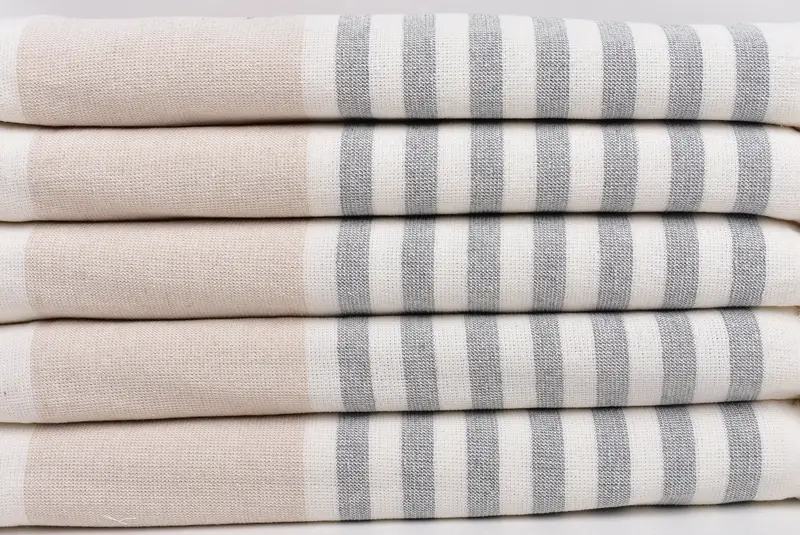 Housewarming Gift, Absorbent Turkish towel, Sand-resistant towel, Summer Towel, 68x36 Cotton Striped Terry Towel, Mother Of The Groom Gift - 2