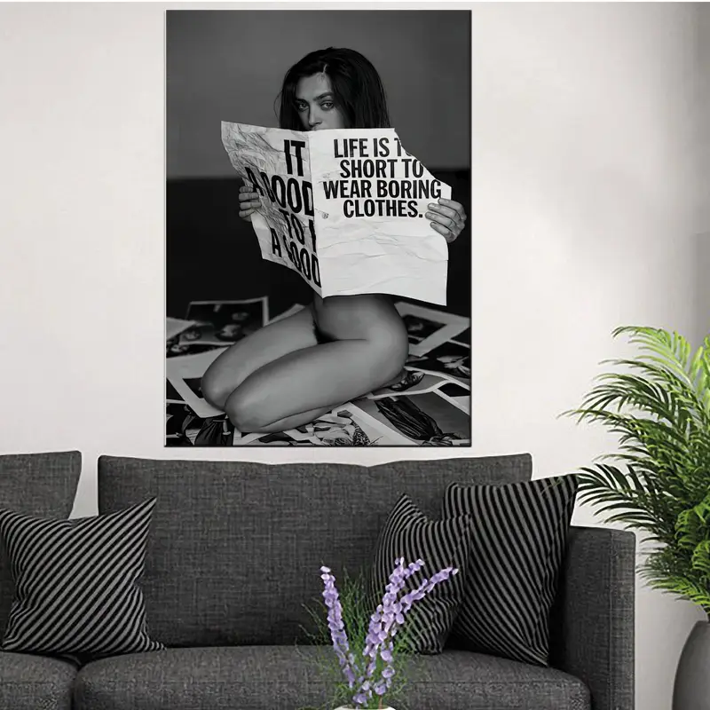 Sexy Girl Canvas, Erotic Nude Art Print, Sensual Lady Artwork, Erotic Nudity Wall Art, Sexy Body Decor, Nude Woman Print, Naked Girl, Mature - 3