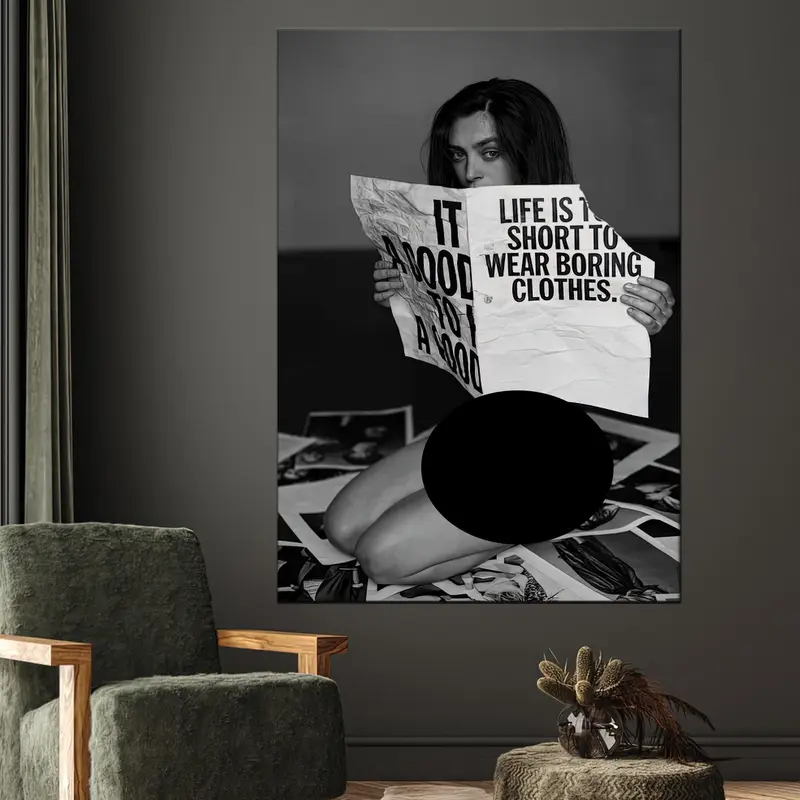 Sexy Girl Canvas, Erotic Nude Art Print, Sensual Lady Artwork, Erotic Nudity Wall Art, Sexy Body Decor, Nude Woman Print, Naked Girl, Mature - 1