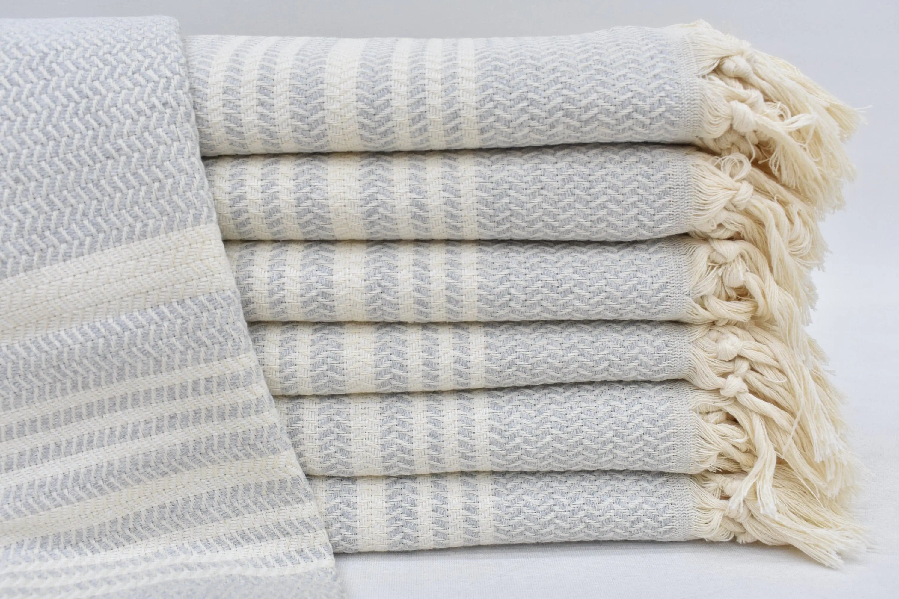 Hand Towel Gray Turkish Cotton, Kitchen & Tea Towel, 40x20 Inches - 1