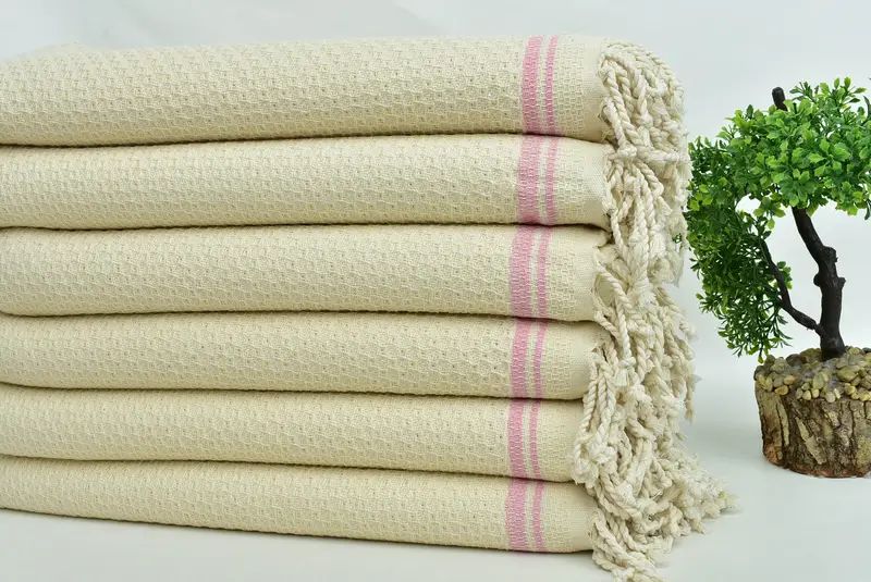 Fringed Turkish towel for poolside, Wedding Gift For Bride, Soft towel, 68x36 Cotton Striped Towel, Towel With Name, Cotton towel, Home Decor Gifts - 3