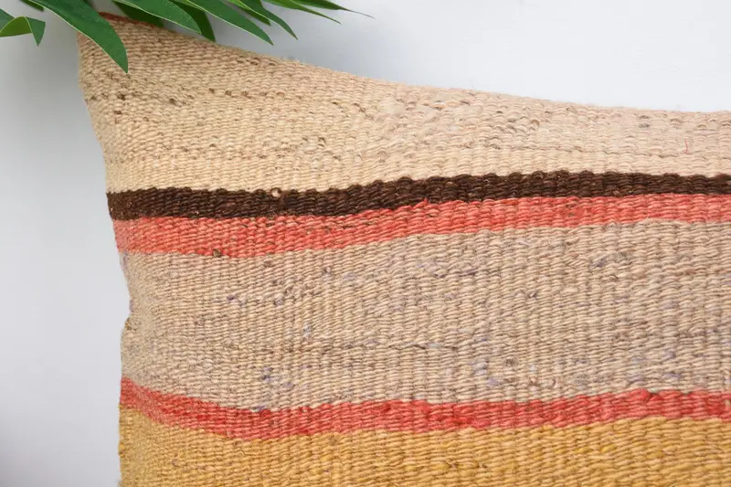 Pastel Pillow Sham, Turkish Bench Cushion Case, Pillow Cover, Interior Designer Pillow, Boho Pillow, Antique Pillows, 12x24 Yellow Pillow Case - 2