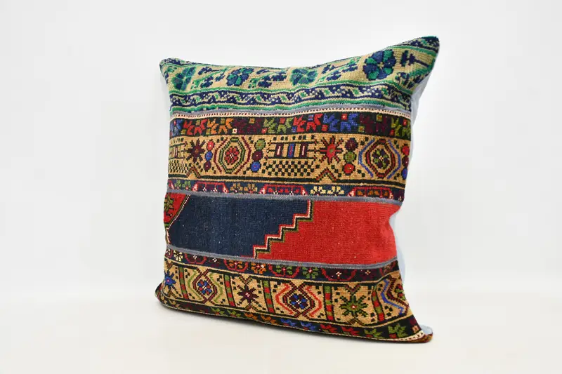 Gift Pillow, Ethnical Kilim Rug Pillow, 32x32 Red Cushion Cover, Pillow for Sofa, Outdoor Pillow Sham, Cushion Cover - 4