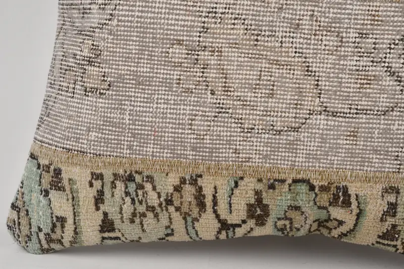 Vintage Pillow, Ethnical Kilim Rug Pillow, 24x24 Beige Pillow Case, Cushion Case, Antique Pillows, Shabby Chic Pillow Sham, Art Deco Cushion - 4