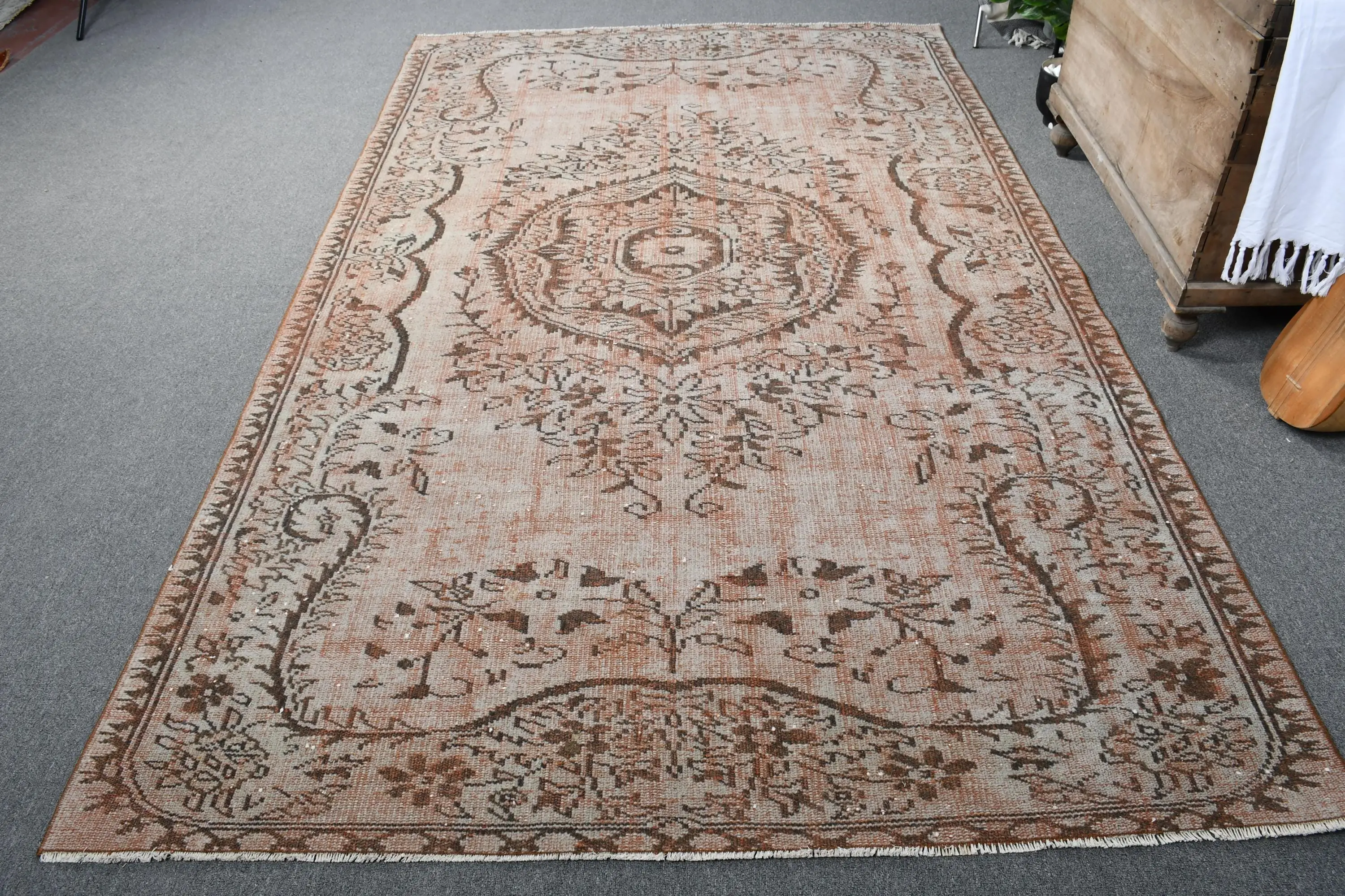 Oranger Tarnteppich, 6 x 10 Fuß, schicke Heimdekoration - 1