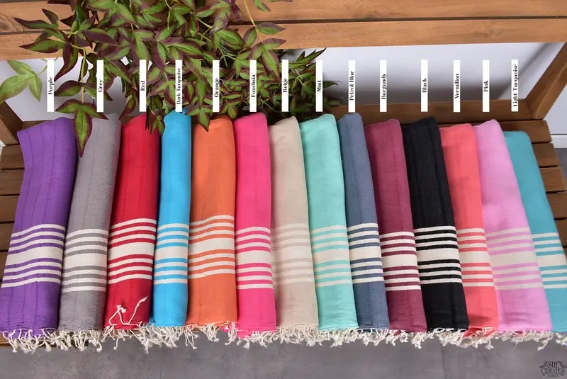 64x36 Baumwollstreifentuch, sandresistente türkische Handtuch für den Strand, individuell - 2