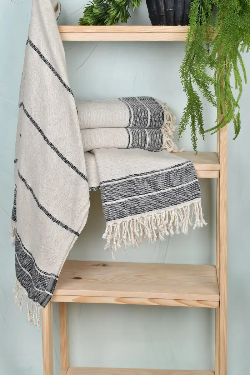 Summer Gift, 70x36 Linen Striped Towel, Bachelorette Party Gift, Wedding For Favor, Turkish Towel Personalized, Beach towel, Bridemaids Beach Towel - 6